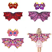 Kids Designer Clothes Girls Boys Cosplay Dinosaur Dress up Costume Outfits Wings Cape with Mask photography Props Children's day Gifts C6577