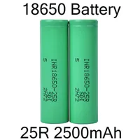 2500 mAh INR 25R 18650 batteria con batteria al litio piatta batterie ricaricabili per la torcia elettrica DHL FRESH FJ752