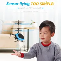 Zabawki dla dzieci Gorąca Sprzedaż Wysokiej Jakości Latający Helikopter Mini RC Indukcja Indukcja Samolot Miga Lekka Noc Market Drone Zabawki Bożenarodzeniowe Prezenty