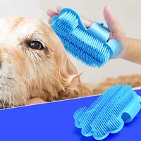 Massageador de banho de estimação para cães Branco de cães de cães Ajuste Glove de banho confortável Touch Touch Clean Tools 3 5mc UU