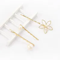 3 stks Sweety Girl's Hair Clip Women Head Wear Wedding Accessorievintag Hoofd Sticks Headpiece Five-Petal Flower Pearl Hairspin