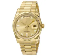 17 Farben Top-Qualität Uhr 18K Gold DAY DATE mechanische gleiten glatt beobachten 40MM Mens Royal Eichen Edelstahl-Lünette Band Armbanduhr