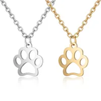 Einzigartige design bär hund katze topf drucken anhänger halskette für frauen und männer silber gold edelstahl halskette charme paar schmuck geschenk