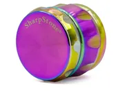 Nieuwste Wholesale Drum Rainbow Afschuiving Zij Convei Metalen Roken Tabak Molen Sharpstone Herb Grinder Sharp Stone CNC-slijper