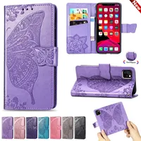 Embossed Butterfly Mandala PU Leather Wallet Phone Case Flip Stand Cover For iPhone 11 Pro Max 11 Pro XR XS MAX 7 8 Plus Samsung Note 10 Pro