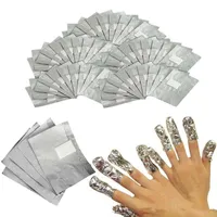 100 sztuk / partia Aluminiowa folia Nail Art Soak Off Acrylic Gel Polskie Okłady do usuwania paznokci Remover Makeup Tool Carel