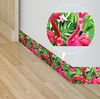 Греческие обои бордюры фламинго тропические геометрические водонепроницаемые самоклеющиеся талии линии настенные наклейки на наклейки для кухни ванная комната
