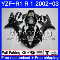 Bodys dla Yamaha YZF R 1 YZF 1000 YZF-1000 YZFR1 02 03 Nadwozie 237HM.13 YZF R1 02 YZF1000 Matowy Czarny Stock YZF-R1 2002 2003 Odzież ramka