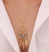 2019 Fashion Hot Pendant Halsband 4 stilar Alloy Dream Catcher Girl Necklace för kvinnor uttalande halsband smycken dreamcatcher