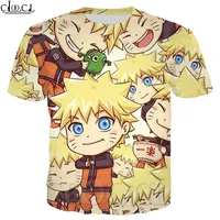 2020 New Style Anime Naruto T-shirt 3D Imprimir Uzumaki Naruto Verão Plus Size Camiseta Homens Mulheres manga curta Pullover