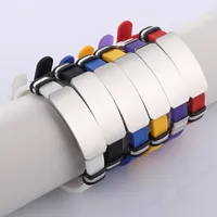2020 Factory direct sale Simple and popular silicone men&#039;s fashion bracelet multi color optional temperament Bracelet