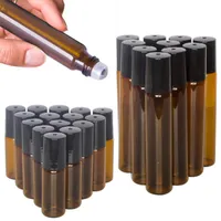Resor 5ml 10ml Portable Amber Roll On Roller Bottle For Rollerball Essential Oils Refillerbar Parfymflaska