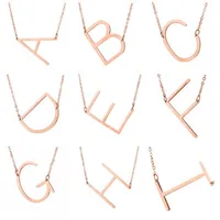 Personalisierte Anfangsbuchstaben Anhänger Halskette Frauen 26 Alphabet Gold Silber Rose Gold Charme Kette für Männer Modeschmuck Geschenk