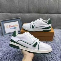 Trainer Herrenschuhe Mode Turnschuhe Blumen-Entwurf beste Qualität Chaussures Grün beiläufige flache Schuhe mit Kasten
