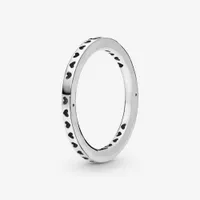 Nowa marka 925 Sterling Silver Hollow Love Stackable Pierścień Dla Kobiet Obrączki Moda Biżuteria