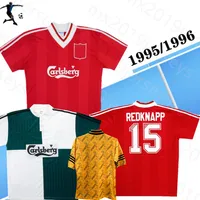 Top 1995/1996 Home Away Retro Jerseys McManaman Fowler Collymore Barnes Mcateer 94 95 96 Casa Retro Legendary Camisas de futebol clássico