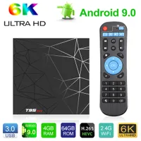 T95 max Android 9.0 TV Box de 2 GB 16 GB 32 GB 4 GB de TV Box Allwinner H6 Quad Core Smart TV VS Q más