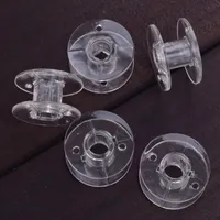 2018 New Arrival 1000pcs Clear Plastic Empty Bobbins For Brother Janome Singer Sewing Machines For Clothes Supply Hot SaleTop