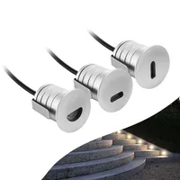 DC12V 1W IP67 LED Recessed Household Stair Lights led Wall Sconce Lighting Aluminum Outdoor Indoor In Step Lamp Stairway Lamps
