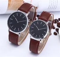 Relojes de la tira de cuero de la nueva moda 36 mm Relojes para mujer 40mm hombres relojes de cuarzo Relogio Feminino Montre Femme WristWatches Regalo