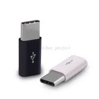 V8 Micro USB Vrouwelijke haven naar Type-C Mannelijke Port Adapter Converter Wit Zwart Connector voor Hua Wei Xiao MI Notebook Pad 1000PCS