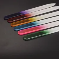Kristallglas Nagelfeilen Langlebig Kristallfeile Nagelpuffer NailCare Nail Art Werkzeug für Maniküre UV Polierwerkzeug 140X12X3mm