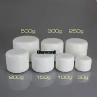 300pcs / lot wit 100ml crème pot, cosmetische container, 100 g plastic fles, display fles, masker jar cosmetische verpakking