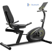 Bicicleta de exercício reclinada com resistência de 8 níveis, monitor Bluetooth, assento ajustável fácil, capacidade de peso de 380lb