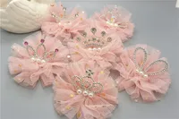 Glänsande Crown Hairpin Lace Glitter Star Baby Girls Princess Headwear Hair Clip Barn Kids Beauty Headdress Gift Partihandel Nya 2020 Hot Sell