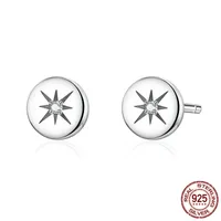 Chine pas cher de gros bijoux mexicain design unique 925 ronde en argent sterling étoile CZ Boucles d'oreilles pour les femmes des bijoux de haute qualité
