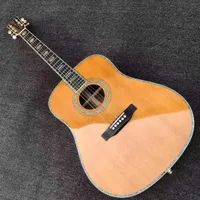 2022 Nueva guitarra acústica acústica 41 ", abeto y pino rojo superior, reverso del lado de palisandro, incrustación de cáscara de abulón.