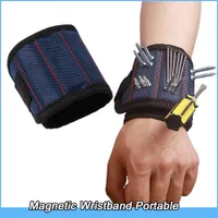 Magnetic Armband Portable Tool Bag Electrician Wrist Tool Belt Screws Nails Drill Bits Holder Reparation Verktyg Garage Studio DIY Assembly