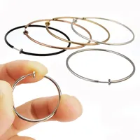 Fashion Jewelry 1Pair Punk Women Rounded Big Earrings Spring Clip On Nose Hoop Lip Helix Hoop Fake Ear Ring Accessories