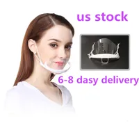 ABD STOK Shiping 100pcs Sağlık Aracı Şeffaf Maskeler Daimi Karşıtı Sis Catering Gıda Otel Plastik Mutfak Restoran Maskeleri