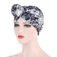 Muslim Ethnic Cotton Knotted Turban Hüte für Frauen Krebs Chemo Beanies Cap Headwrap Headwear Haarschmuck