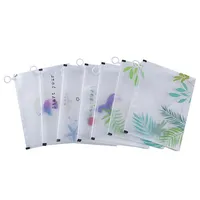 Schöne Ananas-Kaktus-Reißverschluss-Dokumenttasche transparent Kunststoff-Dateiordner-Briefpapier große Kapazität Dokumente Taschen