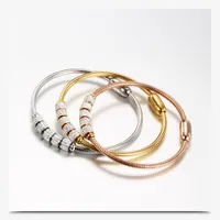 braccialetto di diamanti in acciaio acciaio inox al titanio magnetite fibbia signore braccialetto 18K Bracciale in oro WY1081