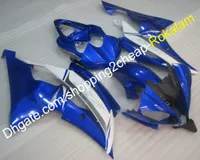 För Yamaha Cowling YZF 600 R6 YZFR6 YZF-R6 08 09 10 11 12 13 14 16 Motorcykel Fairings Kit Blue White (formsprutning)