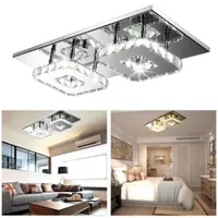 Techo LED 24W luz de techo de cristal cuadrado de la luz de la lámpara de chips Para Bar Sala de estar Sala de estar LED