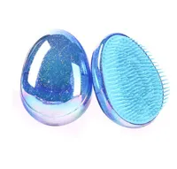 Sevimli Yumurta Tipi Saç Fırçalar Anti-Düğümlü Kıllar Taraklar Düz Tarak Toptan Logo Özelleştirilmiş Çok Renkler Ücretsiz Gemi 5