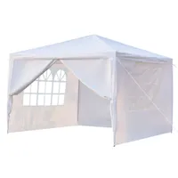 SONYI Açık Düğün Canopy Çadır, Spiral Borular Patio Güneş Barınak Kayan Çadır White ile 3 x 3m Ağır Hizmet Su geçirmez Kolay Kurulum