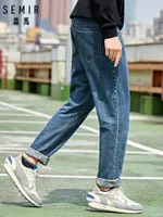 Semir Denim Jeans Män 2020 Ny lös bomull Jeans Man Höst Tapered Byxor Trend Mjuk Bomull Street-Wind CX200701