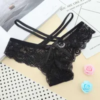 Sexy Lace Briefs Criss Cross Bandage Panties low rise See Through Women Underwear G string Thong lingerie sexy Women Clothing