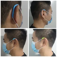 50pairs Universal Adulto Criança máscara Earmuffs Artefato Silicon Pain-resistentes confortável reutilizável Ear Hook Protector Ear Muffs Proteção