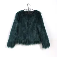 ビッグスウェーテイフローティングヘアジャケットの毛皮コート女性の毛皮オーバーコート模倣フェイクジャケット毛深いパーティー暖かいコートプラスサイズ