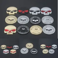 Car 3D Metal Skull Logo Sticker Modified Alloy Skull Stickers Car Body Tail Stickers Motorcycle Emblem Badge Decals Logo