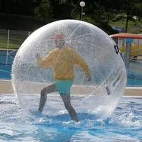 2m 0,8 mm de pvc eau gonflable marchant hamster humain zorb ballon boule plastique ballon de danse eau jeu de ballon