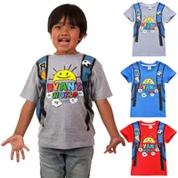 Ryan Toys Review Kids camisetas camisetas 100% algodón 4-10t niños niños verano camiseta tops 110-140cm niños diseñador ropa niños al por mayor kss150