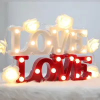 AŞK Şeklinde Gece aydınlatması LED Romantik Duvar Lambaları Düğün Dekorasyon Sıcak Beyaz Masa Lambası Yatak Odası LED Oyuncak Gece Işığı