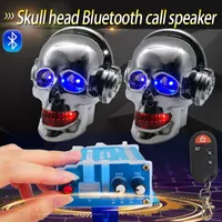 1Piece Motorcycle skull Bluetooth audio with mp3 waterproof call amplifier subwoofer 12V pedal three-wheel pedal anti-theft speaker